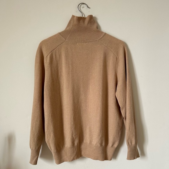DEMYLEE NY Turtleneck Wool Sweater In Tan Size M - Picture 7 of 7